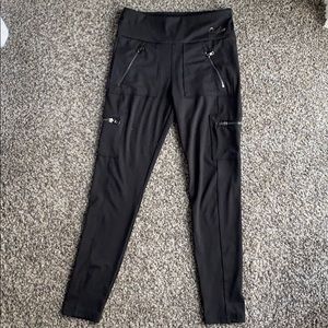 Justice Black Zippered Leggings
